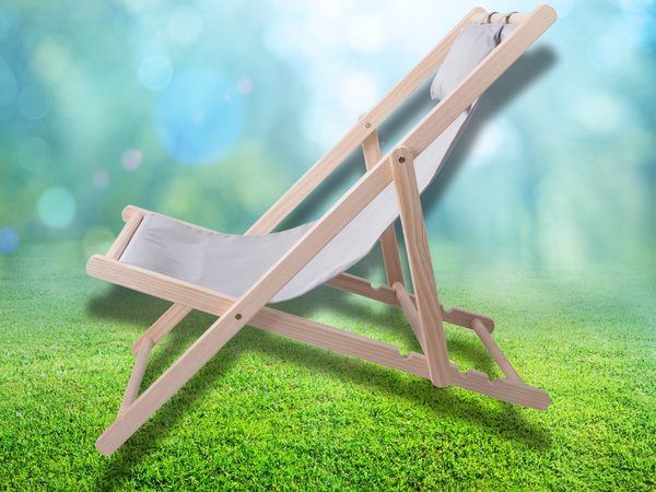 Chaise longue en bois chaise de plage chaise de jardin pliante coussin de plage