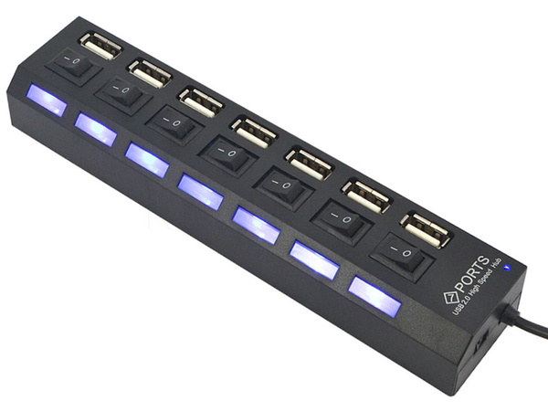 Sadalītājs hub usb portu sadalītājs 7x usb 2.0