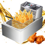 Elektrische frittiermaschine 6 l 2500 w für die gastronomie für pommes fries regelungspanel