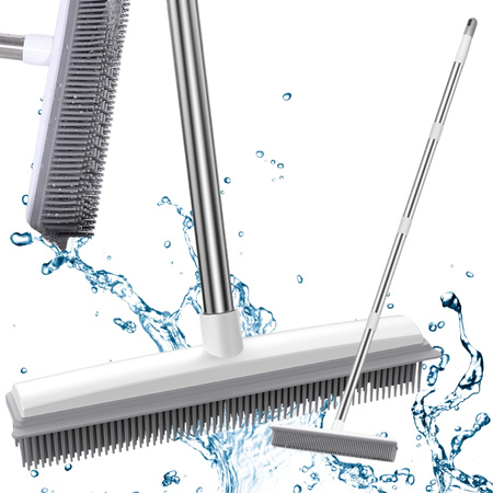 Balai en silicone pour le balayage avec manche en métal 120 cm