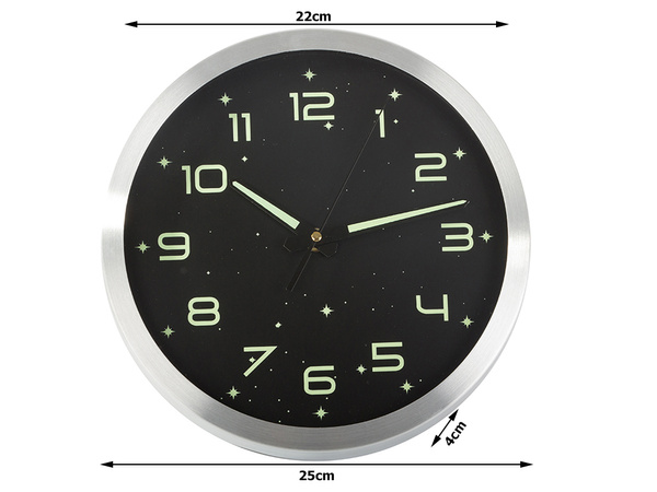 Veľké nástenné hodiny fluorescent light stars 25cm