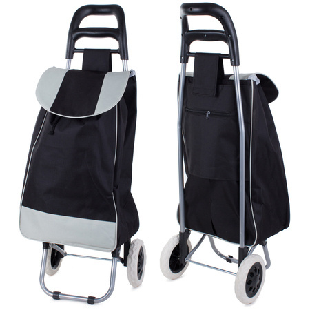 Shopping trolley wheeled shopping bag solid