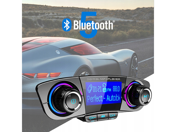 Fm adó bluetooth usb 5.0 multifunkcionális 8in1