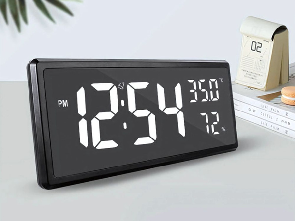 Réveil électronique pendule digital led température humidité