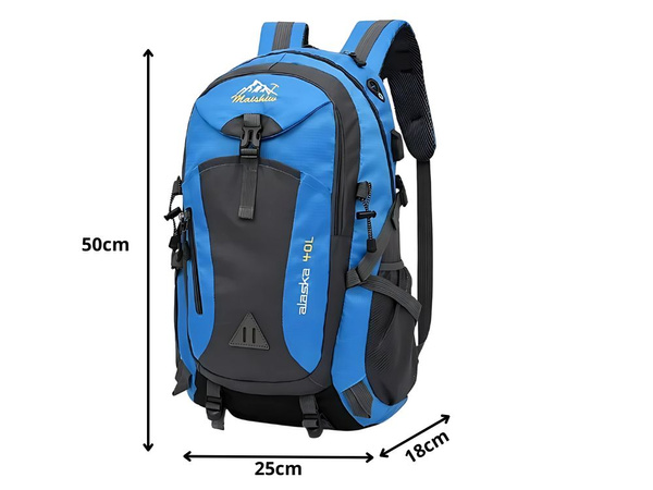 Backpack 40l black travel hiking trekking strong in the mountains durable