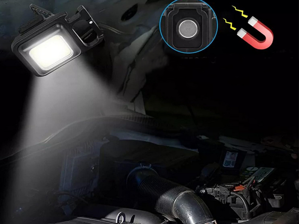 Led függőfény cob mágnes usb fáklya nyitó