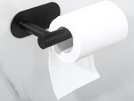 Tualetinio popieriaus laikiklis wc lipnus be gręžimo juodas palėpės metalas