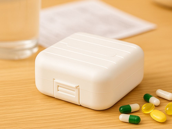 Conținător de medicamente organizator de comprimate 7 compartimente cutie de călătorie