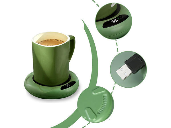 Kava čaj skodelica grelnik vode električni nadzor usb