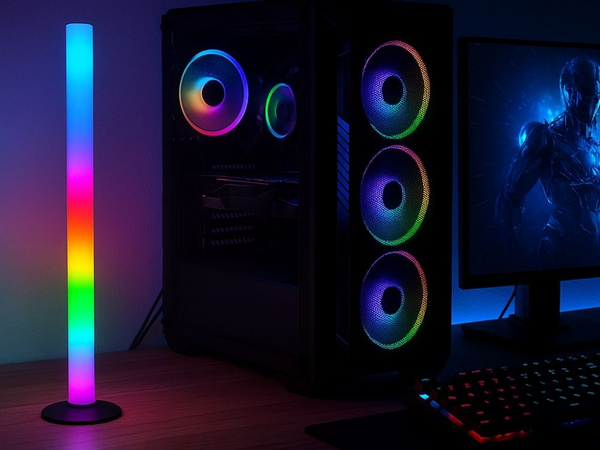 40 cm-es led rgb modern dekoratív állványos asztali lámpa