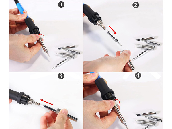 Precision 60w 200-450°c soldering irons kit tin extractor