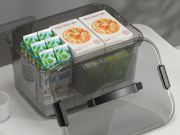 Contenedor de almacenamiento con tapa asiento cierre gran capacidad 20 l