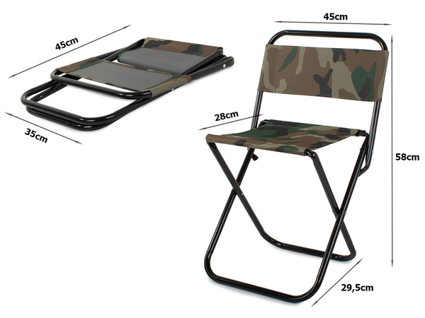 Туристический складной стул марокко рыба