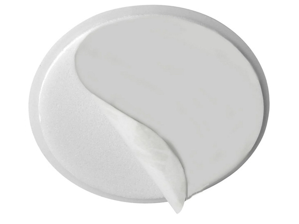 Door handle bumper self-adhesive to walls
