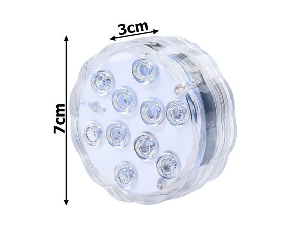 Bazénové svetlo pod vodou 10 viedlo diaľkové ovládanie rgb ip68 vodotesné pre bazén