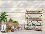 Blumentopf hochstehendes holzblumenbeet 3-stöckiges bücherregal