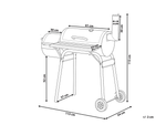 Gartengrill grosse holzkohle fass bbq smoker mit deckel rost regal räder
