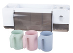 Organizator cupă periuță de dinți dispenser pastă de dinți