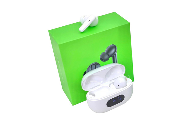 Écouteurs intra-auriculaires sans fil bluetooth avec étui de chargement à led et microphone