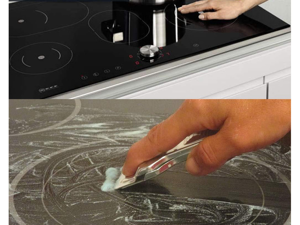 Inductic škrabka na varnou desku, keramické řezačky na sklo x6
