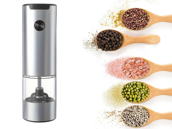 Electric salt and pepper grinder with adjustable coarseness control