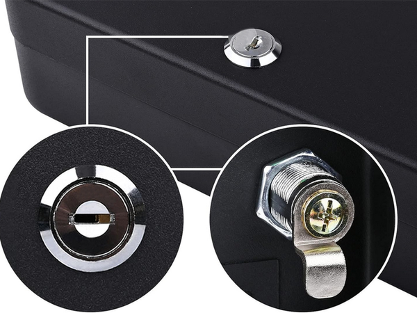 Key safe metal case lockable for 20 keys hangers with hooks