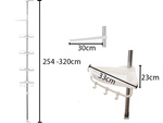 Étagère d'angle salle de bain douche étagère télescopique blanche 4 niveaux