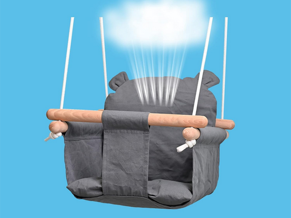 Baby swing wooden bucket swing soft material rocker