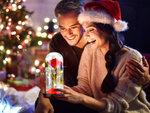 Вечная роза в стекле красный led подарок светящийся для случая для женщин