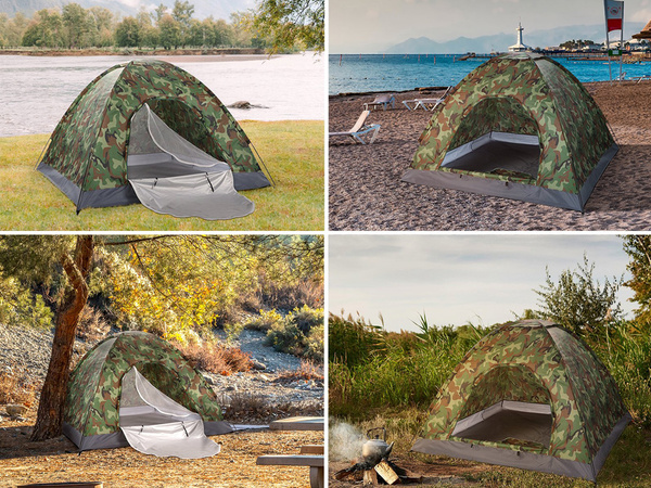 Camping tent moro xxl 2-3 persons tourist tent with mosquito net bag
