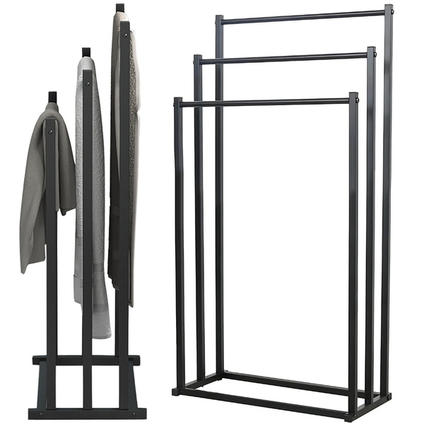 Bathroom towel rack loft metal towel rack for bathroom dryer