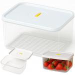 Recipiente para alimentos con tapa hermética organizador de cocina 2,5 l 2500 ml