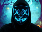 Svietiace led maska halloween strana očista