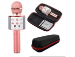 Wireless microphone bluetooth karaoke speaker round with case various modes