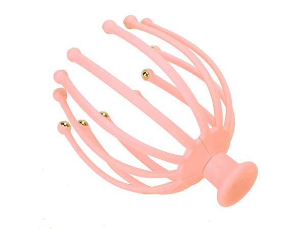 Relaxing hand-held scalp massager for head rubs