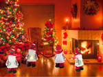 30cm GHOST GHOST LIGHTED LED BIRD gnomi pom de Crăciun