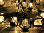 SOLAR LED GARDEN LIGHTS GARLAND LANTERNS FOR BALCONIES TERRACES DECORATIVE