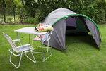 Tienda turismo 3 personas 2 entradas mosquitera camping impermeable