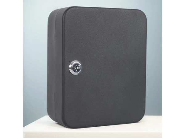 Key safe metal case lockable for 20 keys hangers with hooks
