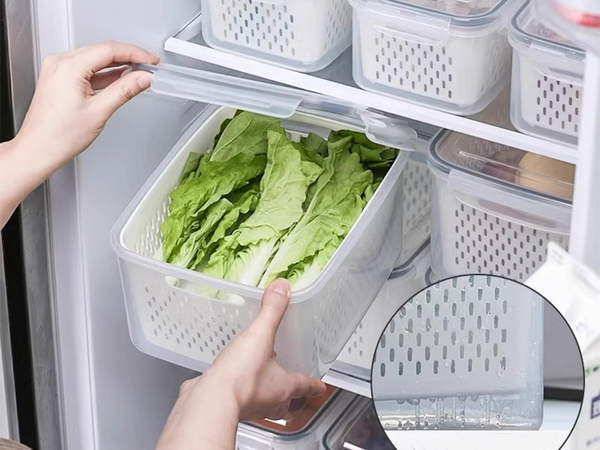 Kitchen food containers with basket container with seal 4 pcs