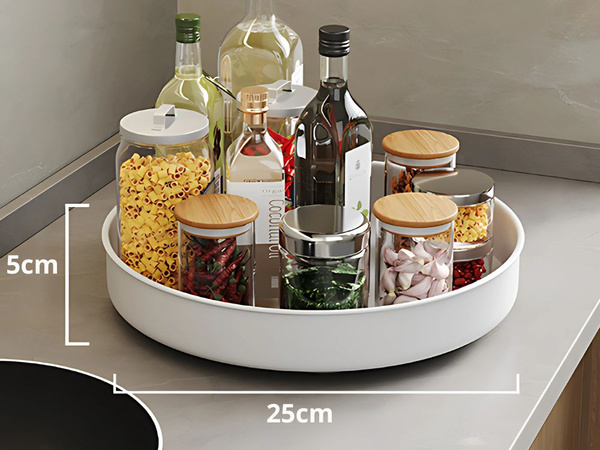 Universal-tablett 25cm küche bad gewürze weiß