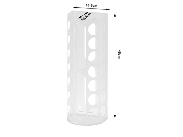 Plastic bag organiser universal white for plastic bags