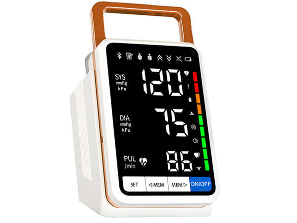 Upper arm blood pressure monitor readable ecan arrhythmia blood pressure monitor