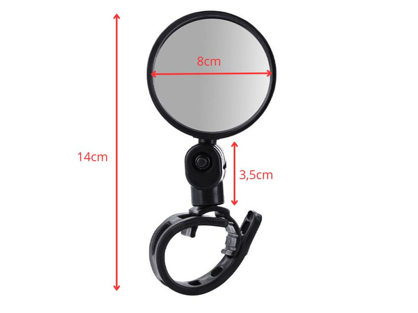 Miroir pour guidon de vélo convexe retro 360