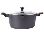 Casserole poêle avec couvercle 6.84l induction