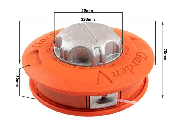 Automatic vein-cutting head for petrol-driven brushcutters