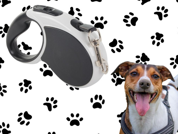 Automatic leash 5m strong for dog up to 15kg with lock strong long