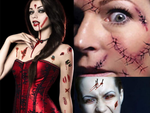 Tetovējumi halloween viltus reālistisks mazgājams pagaidu maskēties asinis