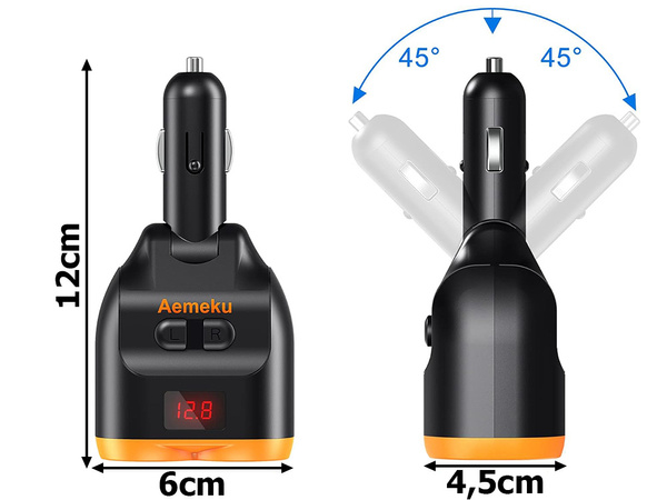 Rozdeľovač zásuviek 12-24v 2xusb-a 1xusb-c qc 3.0 80w nabíjačka