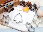 Bandeja De Horno 6 Piezas Navidad Juego Hombres De Jengibre Acero